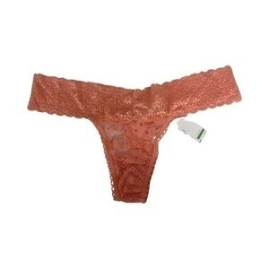 Jessica Simpson Women's PEACH Thong Panties Underwear SIZE L